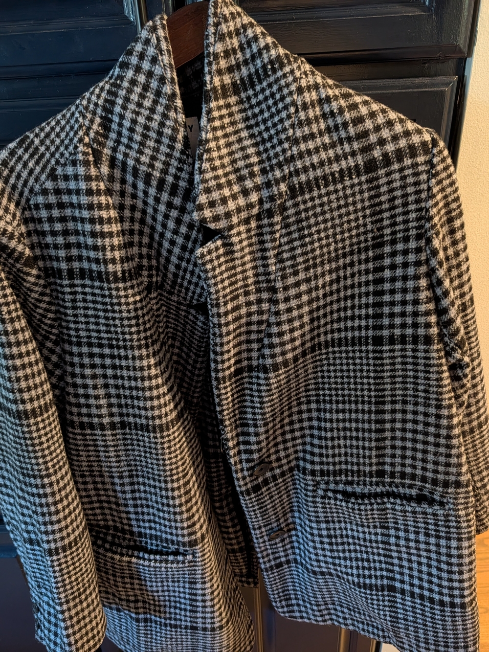 Old Navy Blue and White plaid Blazer